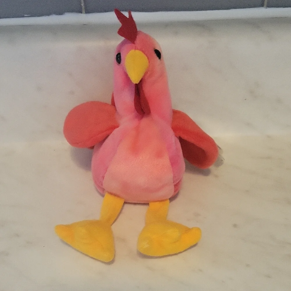 Ty Pink and Yellow Plush Bird Toy